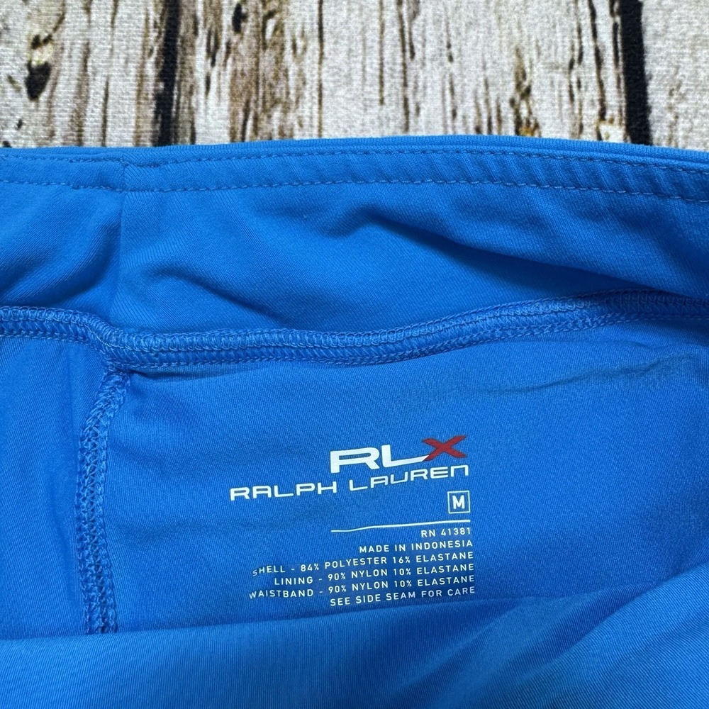 RLX Ralph Lauren Skort Skirt Womens M Blue Golf Athletic Stretch Pockets Lined - Picture 3 of 7